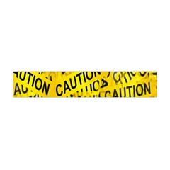 Caution Road Sign Cross Yellow Premium Plush Fleece Scarf (mini)