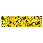 Caution Road Sign Cross Yellow Oblong Satin Scarf (16  x 60 ) Front