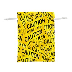 Caution Road Sign Cross Yellow Lightweight Drawstring Pouch (m)