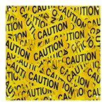 Caution Road Sign Cross Yellow Banner and Sign 3  x 3  Front