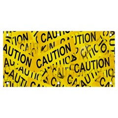 Caution Road Sign Cross Yellow Banner And Sign 6  X 3 