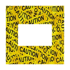 Caution Road Sign Cross Yellow White Box Photo Frame 4  X 6  by anzea