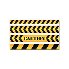 Caution Road Sign Warning Cross Danger Yellow Chevron Line Black Sticker Rectangular (10 Pack)