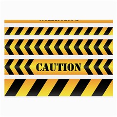 Caution Road Sign Warning Cross Danger Yellow Chevron Line Black Large Glasses Cloth by anzea