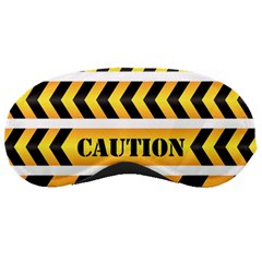 Caution Road Sign Warning Cross Danger Yellow Chevron Line Black Sleep Mask