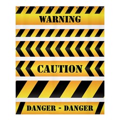 Caution Road Sign Warning Cross Danger Yellow Chevron Line Black Shower Curtain 60  X 72  (medium)  by anzea