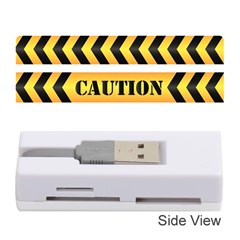 Caution Road Sign Warning Cross Danger Yellow Chevron Line Black Memory Card Reader (stick) by anzea