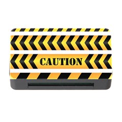 Caution Road Sign Warning Cross Danger Yellow Chevron Line Black Memory Card Reader With Cf