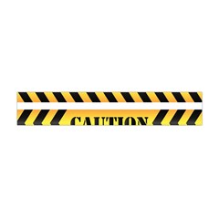 Caution Road Sign Warning Cross Danger Yellow Chevron Line Black Premium Plush Fleece Scarf (mini) by anzea