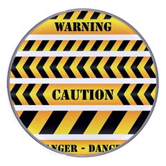 Caution Road Sign Warning Cross Danger Yellow Chevron Line Black Wireless Fast Charger(white) by anzea