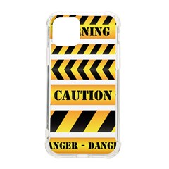 Caution Road Sign Warning Cross Danger Yellow Chevron Line Black Iphone 11 Pro 5 8 Inch Tpu Uv Print Case by anzea