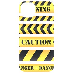 Caution Road Sign Warning Cross Danger Yellow Chevron Line Black Iphone 15 Pro Black Uv Print Pc Hardshell Case