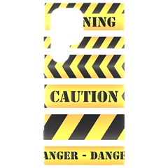 Caution Road Sign Warning Cross Danger Yellow Chevron Line Black Samsung Galaxy S24 Ultra 6 9 Inch Black Tpu Uv Case