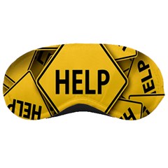 Caution Road Sign Help Cross Yellow Sleep Mask by anzea