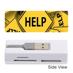 Caution Road Sign Help Cross Yellow Memory Card Reader (stick) by anzea