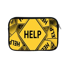 Caution Road Sign Help Cross Yellow Apple Ipad Mini Zipper Cases by anzea