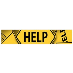 Caution Road Sign Help Cross Yellow Small Premium Plush Fleece Scarf by anzea