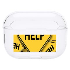 Caution Road Sign Help Cross Yellow Hard Pc Airpods Pro Case by anzea