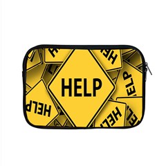 Caution Road Sign Help Cross Yellow Apple Macbook Pro 15  Zipper Case by anzea