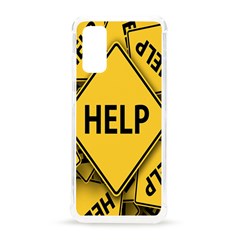 Caution Road Sign Help Cross Yellow Samsung Galaxy S20 6 2 Inch Tpu Uv Case by anzea