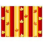 Autumn Fall Leaves Vertical Two Sides Premium Plush Fleece Blanket (Baby Size) 40 x30  Blanket Front