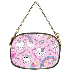 Beautiful Cute Animals Pattern Pink Chain Purse (two Sides) by Grandong