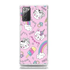 Beautiful Cute Animals Pattern Pink Samsung Galaxy Note 20 Tpu Uv Case by Grandong