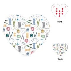 Pattern Seamless Texture Sewing Playing Cards Single Design (heart)