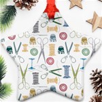 Pattern Seamless Texture Sewing Star Ornament (Two Sides) Front