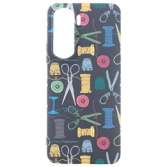 Pattern Seamless Texture Sewing Samsung Galaxy S24 Plus 6 7 Inch Black Tpu Uv Case by Salmanaz77