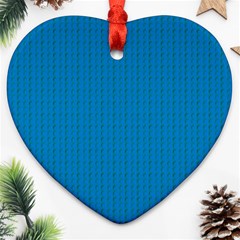 Blue Lego Texture Macro, Blue Dots Background, Lego Ornament (heart)