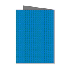 Blue Lego Texture Macro, Blue Dots Background, Lego Mini Greeting Cards (pkg Of 8)