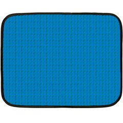 Blue Lego Texture Macro, Blue Dots Background, Lego Fleece Blanket (mini) by kyorashop23