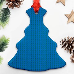 Blue Lego Texture Macro, Blue Dots Background, Lego Ornament (christmas Tree) 