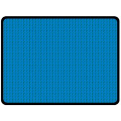 Blue Lego Texture Macro, Blue Dots Background, Lego Two Sides Fleece Blanket (large) by kyorashop23