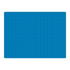 Blue Lego Texture Macro, Blue Dots Background, Lego Two Sides Premium Plush Fleece Blanket (mini) by kyorashop23