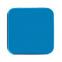 Blue Lego Texture Macro, Blue Dots Background, Lego Square Metal Box (black) by kyorashop23