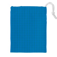 Blue Lego Texture Macro, Blue Dots Background, Lego Drawstring Pouch (5xl) by kyorashop23