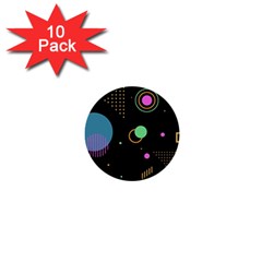 Colartive, Aesthetic, Amoled, Black, Colorful, Desenho 1  Mini Buttons (10 Pack)  by kyorashop23