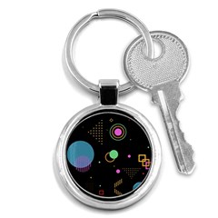 Colartive, Aesthetic, Amoled, Black, Colorful, Desenho Key Chain (round) by kyorashop23