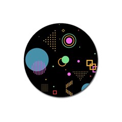 Colartive, Aesthetic, Amoled, Black, Colorful, Desenho Magnet 3  (round) by kyorashop23