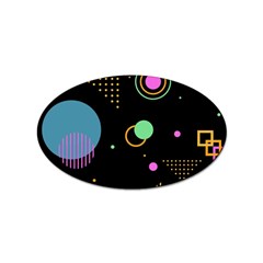 Colartive, Aesthetic, Amoled, Black, Colorful, Desenho Sticker Oval (10 Pack) by kyorashop23