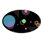 Colartive, Aesthetic, Amoled, Black, Colorful, Desenho Oval Magnet Front