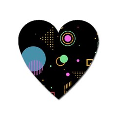 Colartive, Aesthetic, Amoled, Black, Colorful, Desenho Heart Magnet by kyorashop23