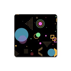 Colartive, Aesthetic, Amoled, Black, Colorful, Desenho Square Magnet by kyorashop23