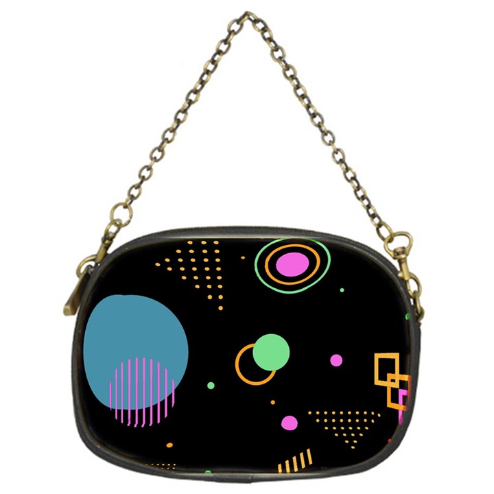 Colartive, Aesthetic, Amoled, Black, Colorful, Desenho Chain Purse (One Side)