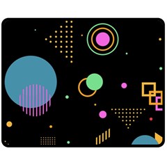 Colartive, Aesthetic, Amoled, Black, Colorful, Desenho Fleece Blanket (medium) by kyorashop23