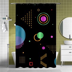 Colartive, Aesthetic, Amoled, Black, Colorful, Desenho Shower Curtain 48  X 72  (small)  by kyorashop23