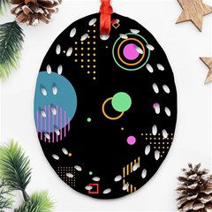 Colartive, Aesthetic, Amoled, Black, Colorful, Desenho Ornament (oval Filigree)