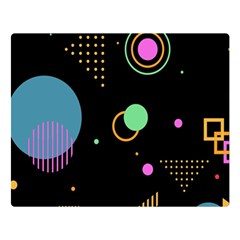 Colartive, Aesthetic, Amoled, Black, Colorful, Desenho Two Sides Premium Plush Fleece Blanket (large) by kyorashop23